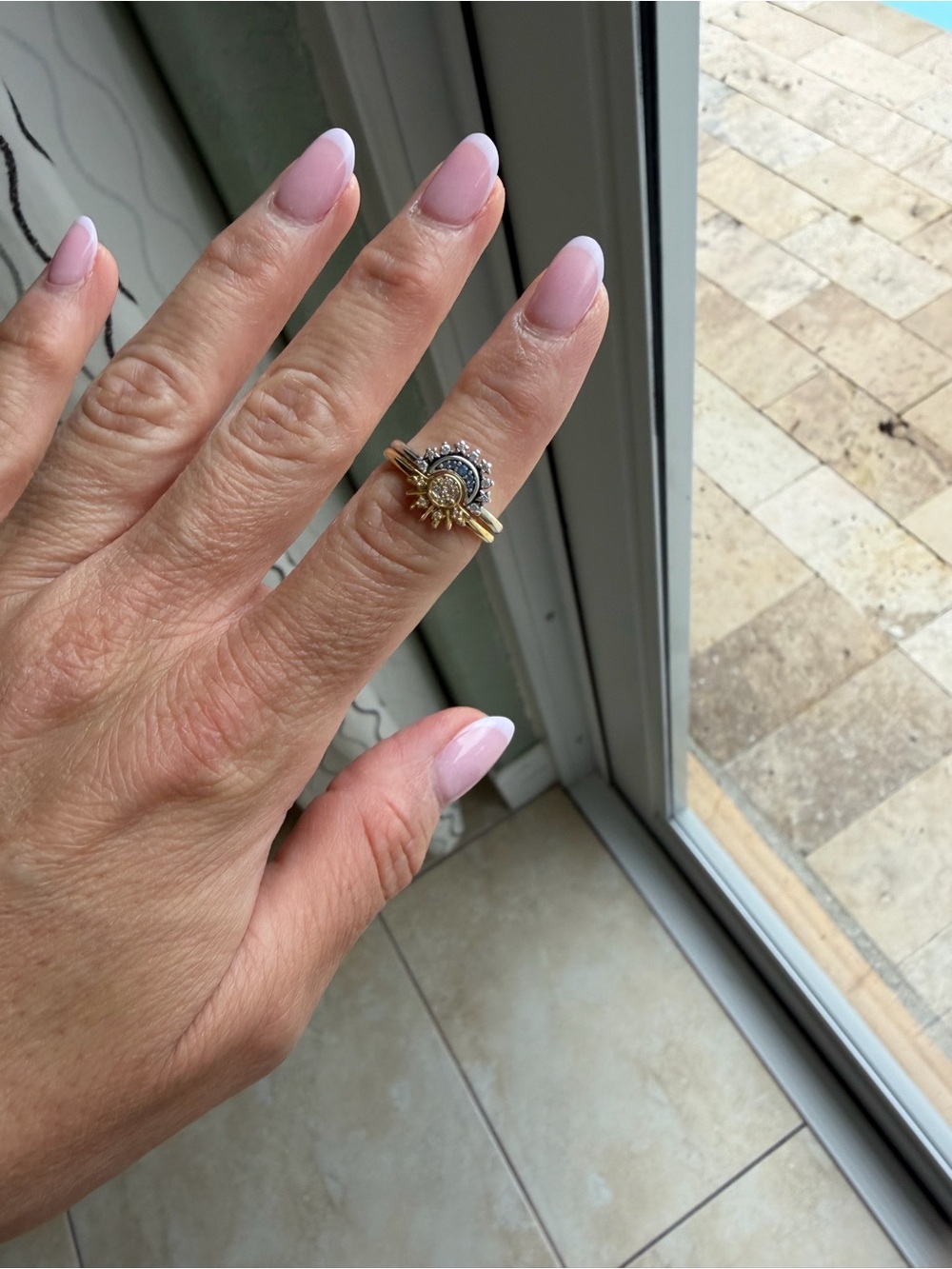 Pandora Celestial Sun and Moon Ring Set